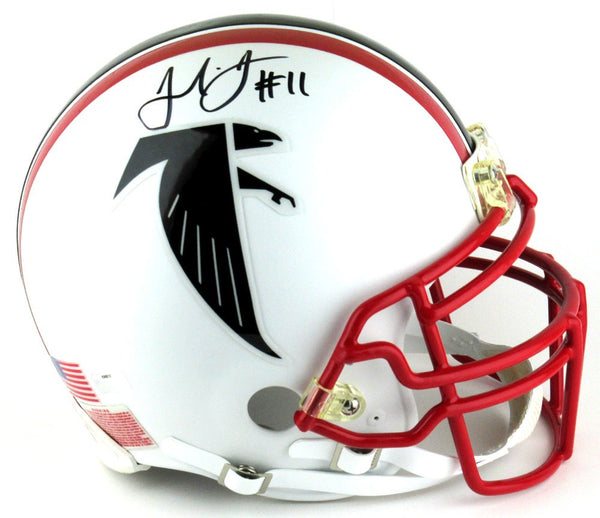 Julio Jones Signed Atlanta Falcons Throwback Authentic Custom White Matte NFL Helmet