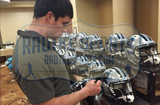 Luke Kuechly Signed Carolina Panthers Riddell Full Size NFL Helmet With "DPOY - Tackles - Ints" Inscription