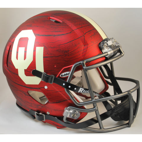 OKLAHOMA REVOLUTION SPEED AUTHENTIC BRING THE WOOD HYDRO RED HELMET