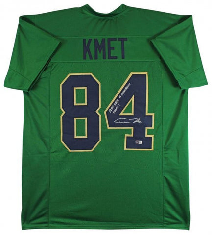Cole Kmet Signed Notre Dame Green Custom Jersey