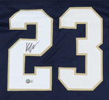 Kyren Williams Signed Notre Dame Blue Custom #23 Jersey