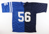 Quenton Nelson Autographed Notre Dame and Colts Football Blue/Blue Custom #56 Jersey