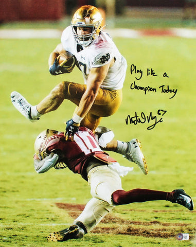 Michael Mayer Signed Notre Dame 16 x 20 Photo with Play Like A Champion Today inscription