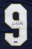 Kyle Rudolph Signed Notre Dame Blue Custom #9 Jersey