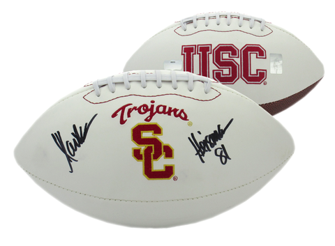 Marcus Allen Signed USC Trojans Embroidered Logo Football With "Heisman 81" Inscription - Memorabilia - SPORTSCRACK