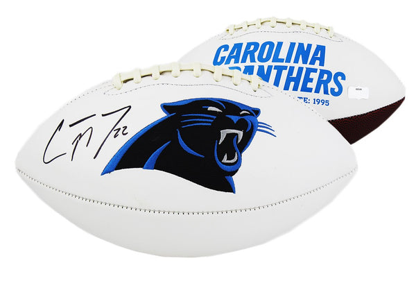 Christian McCaffrey Signed Carolina Panthers NFL Embroidered Football