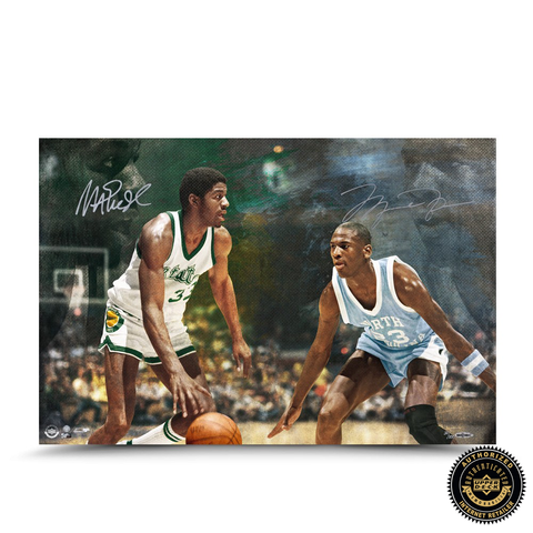 Michael Jordan & Magic Johnson Signed "Remember The Times" 16x24 Photo - LE