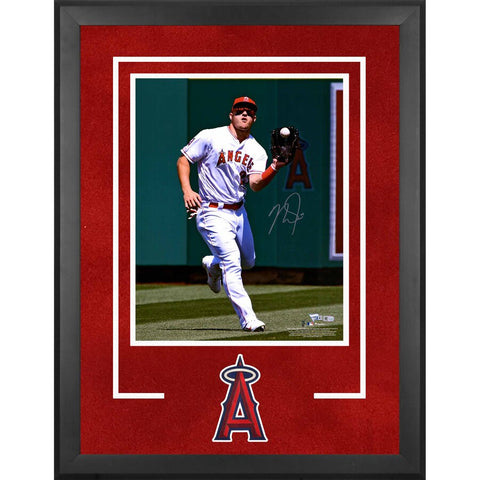 Mike Trout Los Angeles Angels Fanatics Authentic Deluxe Framed Autographed 16" x 20" Catching Ball Photograph