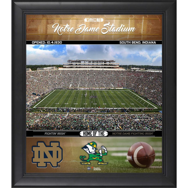 Notre Dame Fighting Irish Framed 15" x 17" Welcome Home Collage