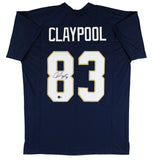 Chase Claypool Autographed Notre Dame Football Blue Home Jersey
