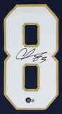 Chase Claypool Autographed Notre Dame Football Blue Home Jersey