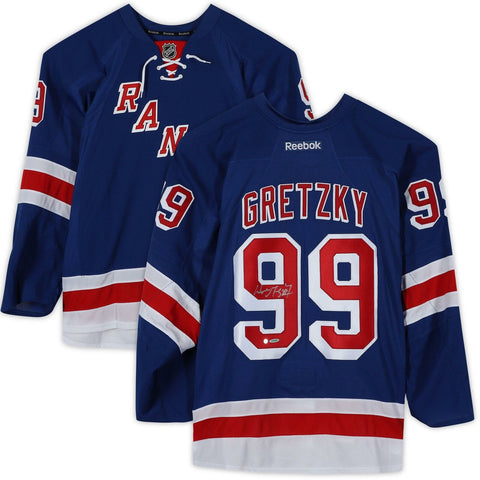 Wayne Gretzky New York Rangers Autographed Blue Reebok Premier Jersey - Upper Deck