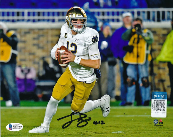 Ian Book Notre Dame Signed/Autographed 16 x 20 Running Photo