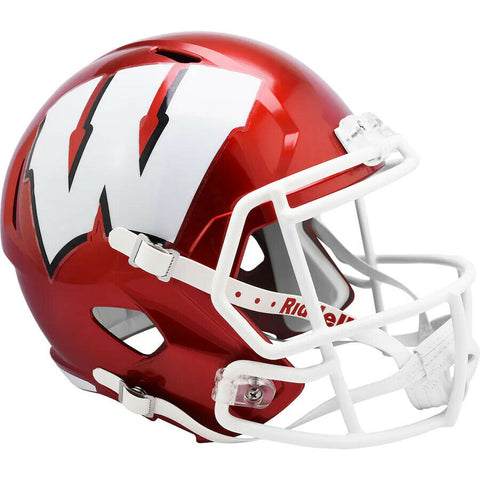 Wisconsin Badgers Red FLASH Riddell Speed Mini Helmet