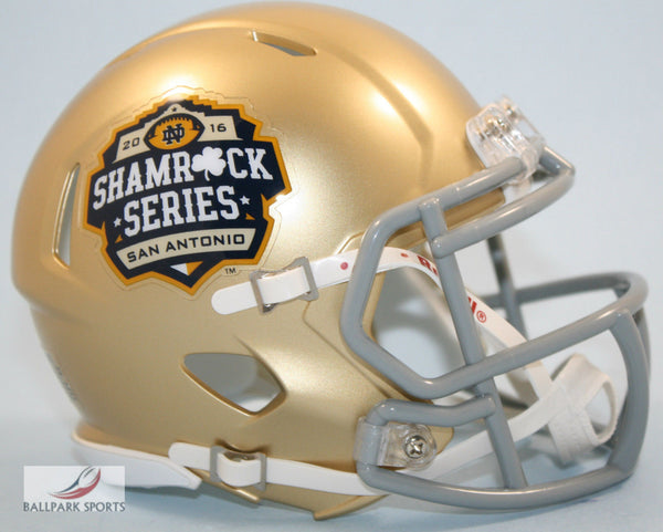 Notre Dame (2016 Shamrock Series San Antonio) Riddell Speed Mini Helmet