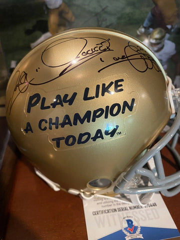 Rocket Ismail Signed Notre Dame Play Like A Champion Today Mini Helmet