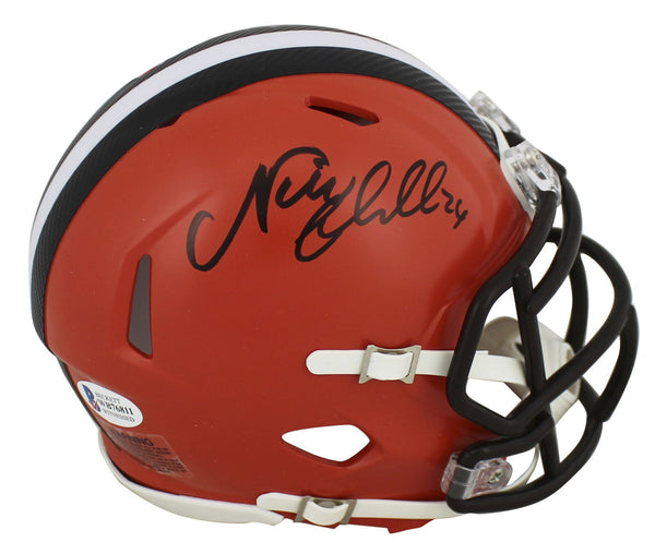 Nick Chubb Signed Cleveland Browns Speed Mini Helmet