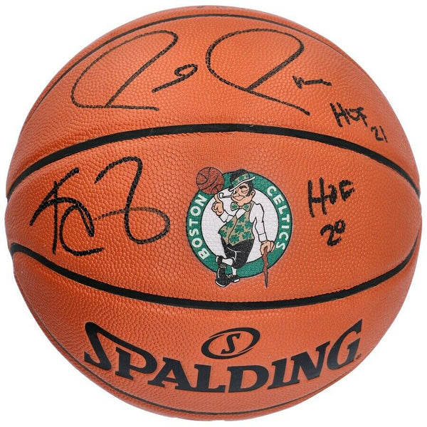 Paul Pierce and Kevin Garnett Signed Boston Celtics Logo Basketball