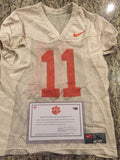 Isaiah Simmons Clemson Tigers Fanatics Authentic Practice-Used #11 White Jersey from the 2015-17 Football Seasons - Size XL
