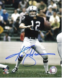 Ken Stabler Autographed/Signed Oakland Raiders 8x10 NFL Photo "Throwing"