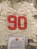 Shaq Lawson Clemson Tigers Fanatics Authentic Practice-Used #90 White Jersey from the 2015-17 Football Seasons - Size 3XL