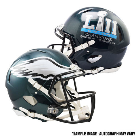 Super Bowl 52 Philadelphia Eagles Speed Football Helmet Champs