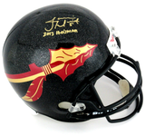 Jameis Winston Signed Florida State Seminoles Riddell Black Full Size NCAA Helmet With "2013 Heisman" Inscription
