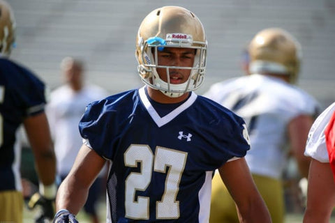 Notre Dame Football 2017 Practice Worn Game Jersey Under Armour #27 Julian Love